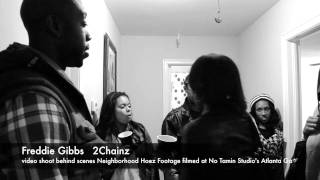 Freddie Gibbs Feat-2Chainz video shoot behind scenes Neighborhood Hoez