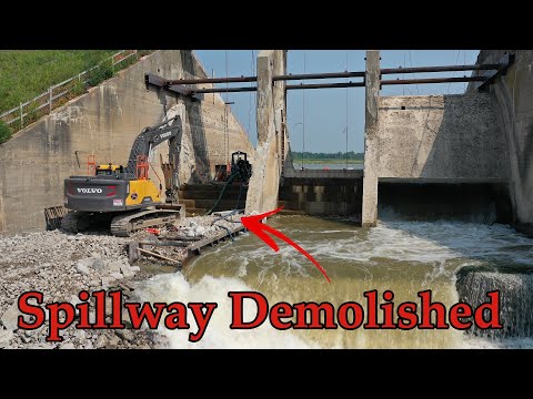 Tobacco River Dam - Spillways Demolished & Cofferdam Installed! - Dam Collapse - Wixom Flood