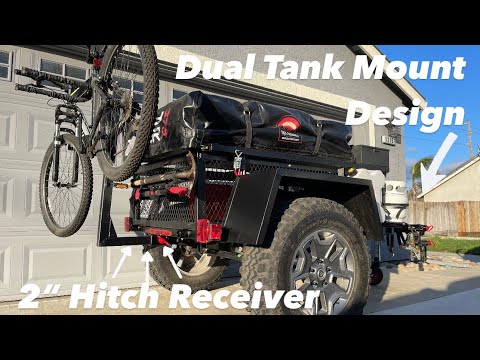 Budget Overland Trailer Build Pt7 - 2” Hitch Receiver Solution + Version 2.0 5lb Propane Tank Mount