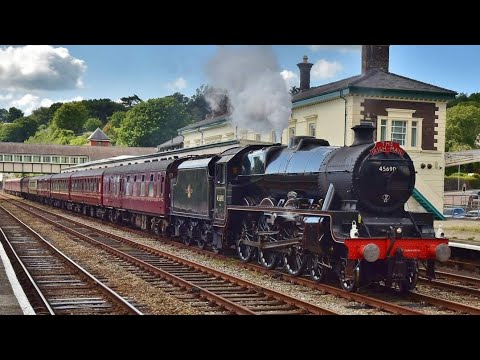 LMS Early BR crest 'Leander' jubilee 45690 in Bangor 7/18/21
