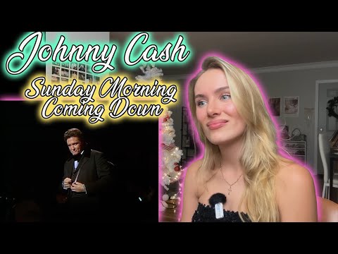 Johnny Cash-Sunday Morning Coming Down!!  Russian Girl First Time Hearing!!
