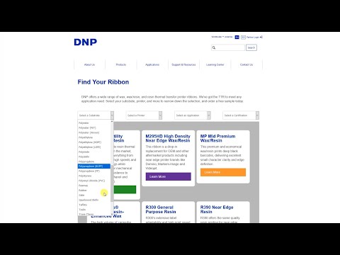 Find Your DNP Thermal Transfer Ribbon