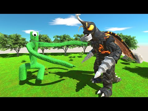 Rainbow Friends Green vs Megalon - Animal Revolt Battle Simulator