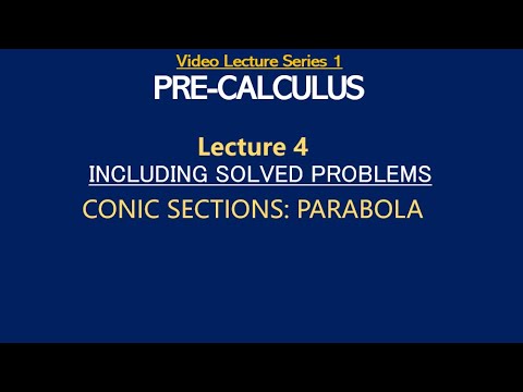 PRE-CALCULUS | Lecture 4: Conic Sections- Parabola