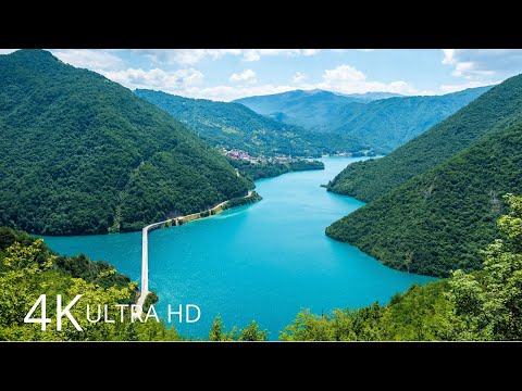 FLYING OVER MONTENEGRO - Relaxing Music Along With Beautiful Nature Videos (4K Ultra HD)
