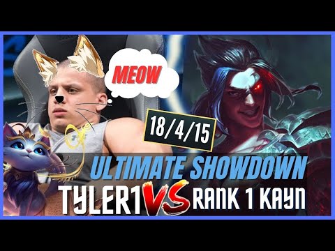 RANK 1 KAYN ULTIMATE SHOWDOWN VS TYLER1 (ON YUUMI) - League of Legends