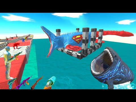 I DROP MOSASAUR TO BLOOP DINOSAURS CARTOONS ALL MODS UNIT DEATH CLIMB CHALLENGE - ARBS