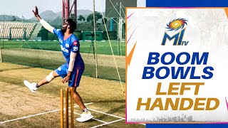 Jasprit Bumrah bowling with his left arm | Mumbai Indians