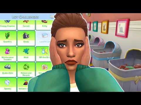 Can my sim raise 10 Babies with all lot challenges enabled? // Sims 4 baby challenge