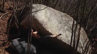 Video thumbnail of 幻の光, 三段 (7c+). 小川山 (Ogawayama)