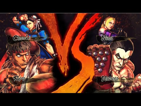 Street Fighter x Tekken - Ryu & Chun-Li VS Kazuya & Nina