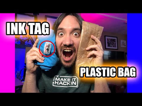 HOW TO REMOVE INK TAG USING PLASTIC GROCERY BAG