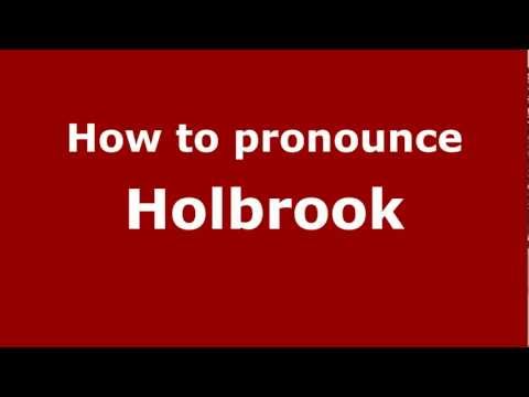 How to pronounce Holbrook