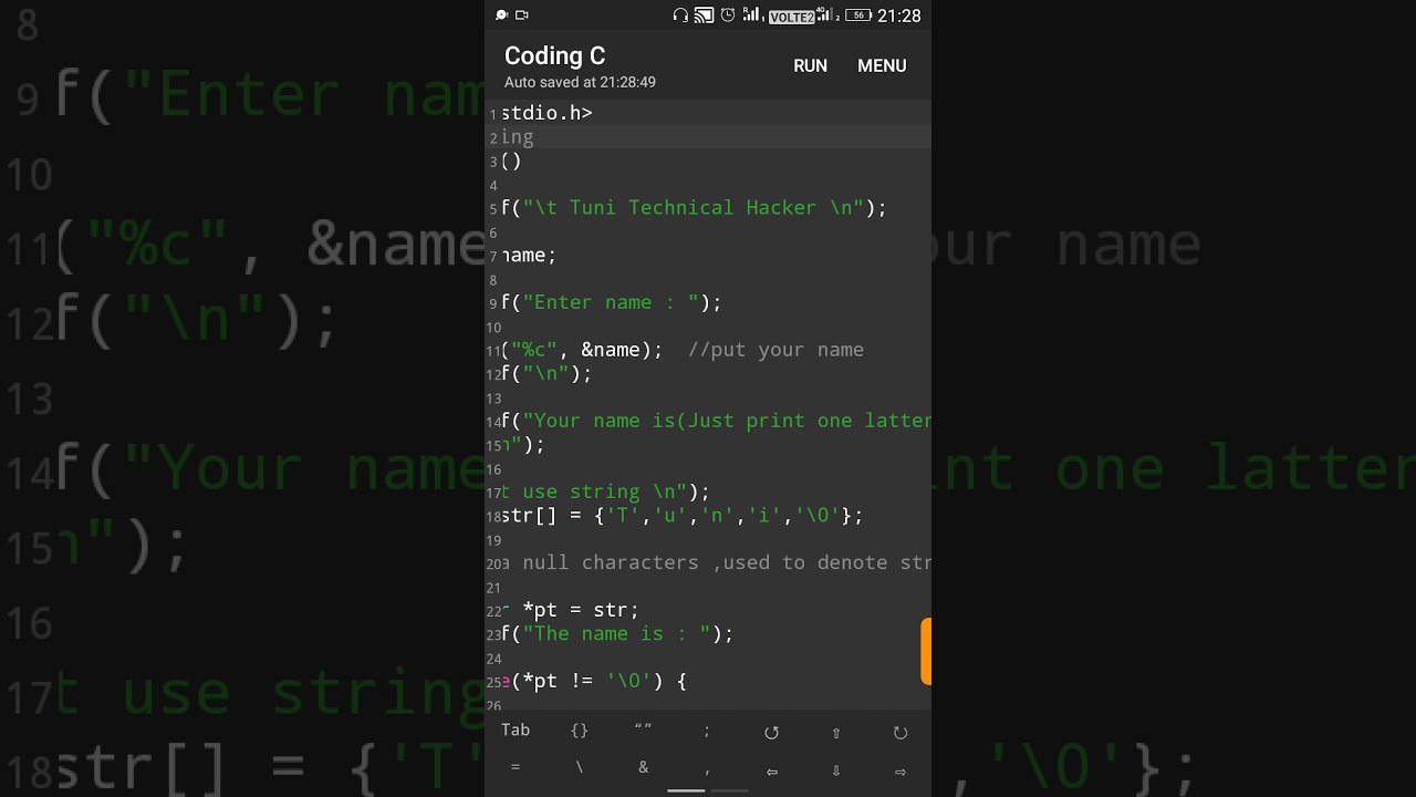 #30 use *string* in code for beginners #string #c #codes #coding #shorts (cmd notice)