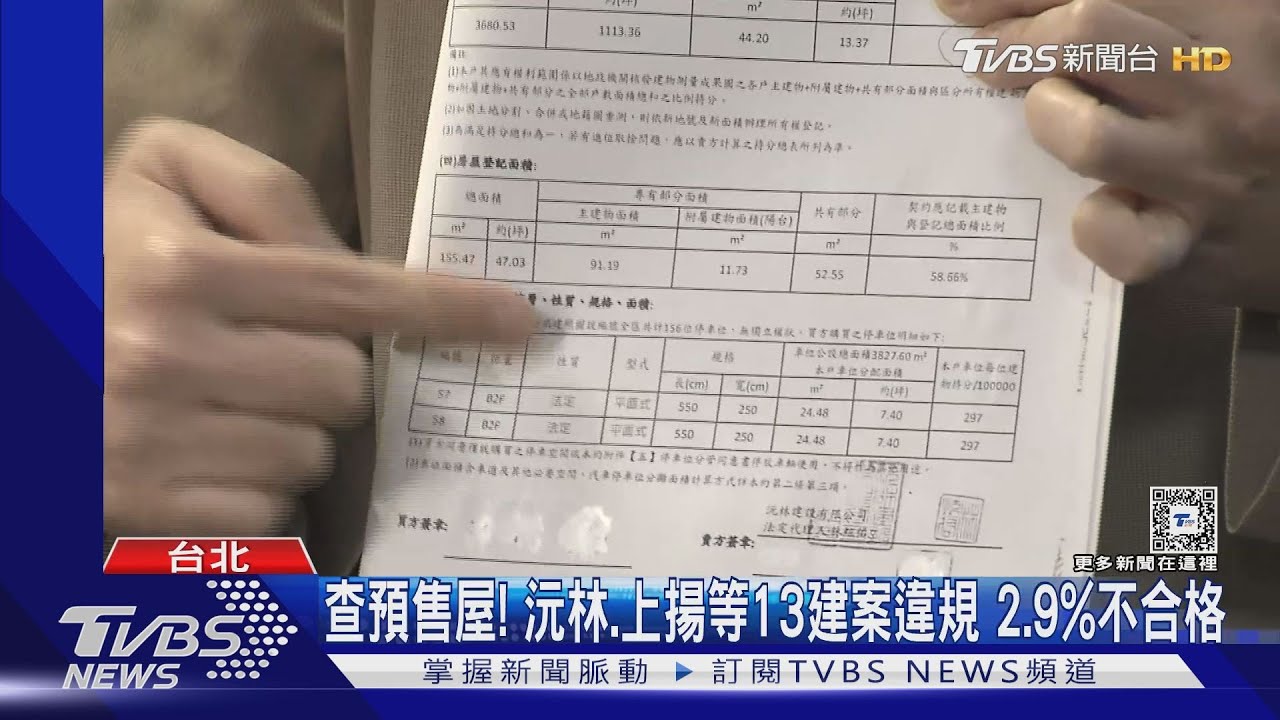 查預售屋!沅林、上揚等13建案違規 2.9%不合格