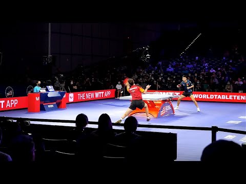 Timo Boll's MOST INSANE SAVE at WTTC + CRAZY crowd reaction! 😲😱 #Shorts #Tabletennis #WorldChamps