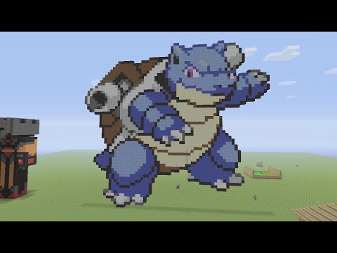 minecraft xbox 360 how to build a pixel art of blastoise part 1