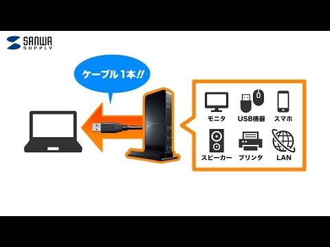 タブレットスタンド付きUSB3.0ドッキングステーション USB-CVDK3