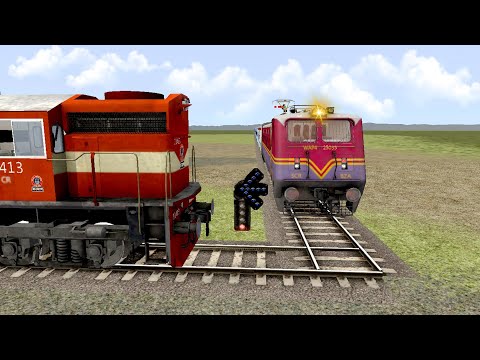 TRAINS VS SHARP TURN | WHEN ENGINEERS HAVE NO BRAIN | DIAMOND RAILROAD TRACKS | Train Simulator 2022
