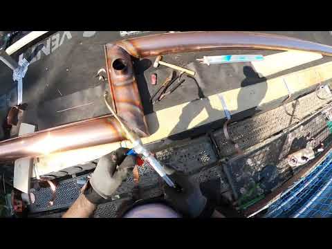 Kupferrinne hart löten Teil 2 - Live vom Schieferdach in Berlin