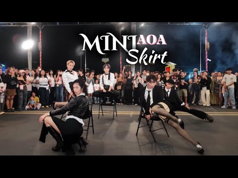 [K-POP IN PUBLIC] - LA FVSION AOA - MINISKIRT (짧은 치마) / at Chatamuk Walkstreet, CAMBODIA 🇰🇭 