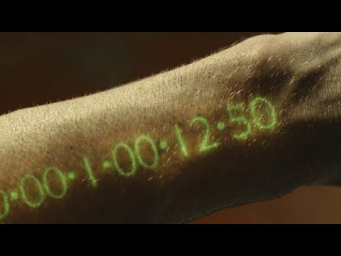 Deine Zeit läuft ab.Die Zukunft im Film von Andrew Niccol.Sciencefiction Thriller. Digitale Währung