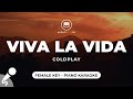 Viva La Vida - Coldplay (Female Key - Piano Karaoke)