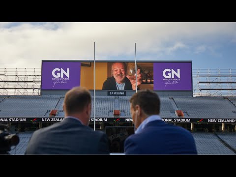 Graham Norton Hijacks NZ’s Biggest Screen To Blend His New Wine!