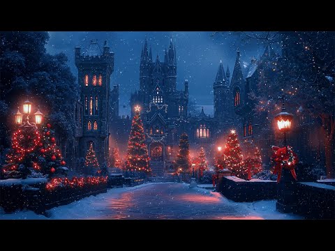 Majestic Gothic Cathedral on a Snowy Christmas Eve | Dark Academia Winter Ambience for Studying