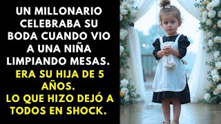 UN MILLONARIO VIO A SU HIJA DE 5 AÑOS LIMPIANDO MESAS EN SU BODA, LO QUE HIZO DEJÓ A TODOS EN SHOCK.