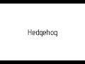 How to pronounce Hedgehog / Hedgehog pronunciation