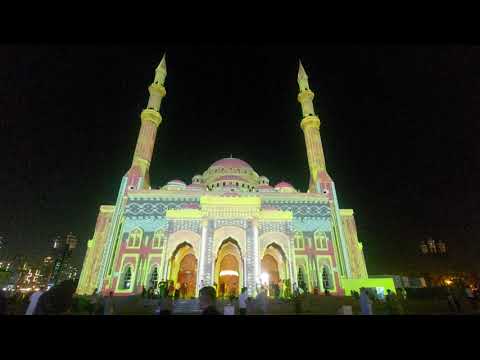 Alnoor Mosque Light Show Sharjah 2023 | Sharjah Light Festival 2023 | مهرجان ضوء الشارقة 2023