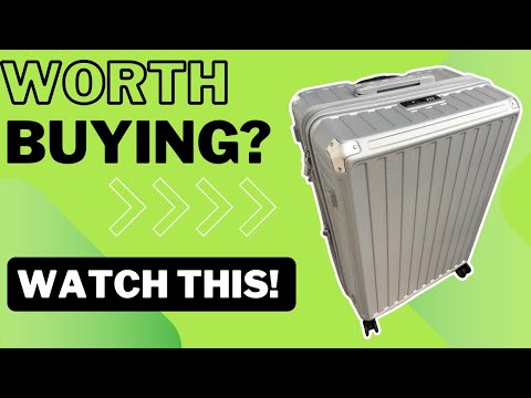 LUGGEX 28 Inch Luggage with Spinner Wheels, KVC Expandable Hardside Large Checked Suitcase (EX-Core, Charcoal Metallic, 28 Inch, 105L-113L) video review thumbnail