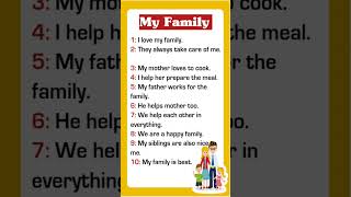 My Family  Essay on My Family #shorts family #essa