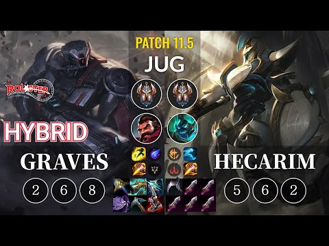 KT HyBriD Graves vs Hecarim Jungle - KR Patch 11.5