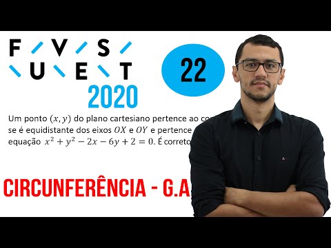 FUVEST 2020 | Questão 22 | Matemática | Geometria Analítica (Circunferência)