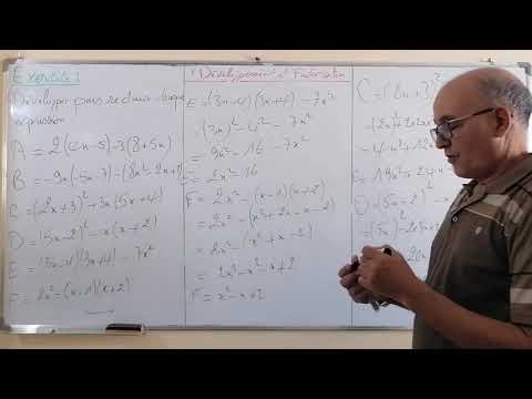 Développement et Factorisation : Exercices (3ème année collège)