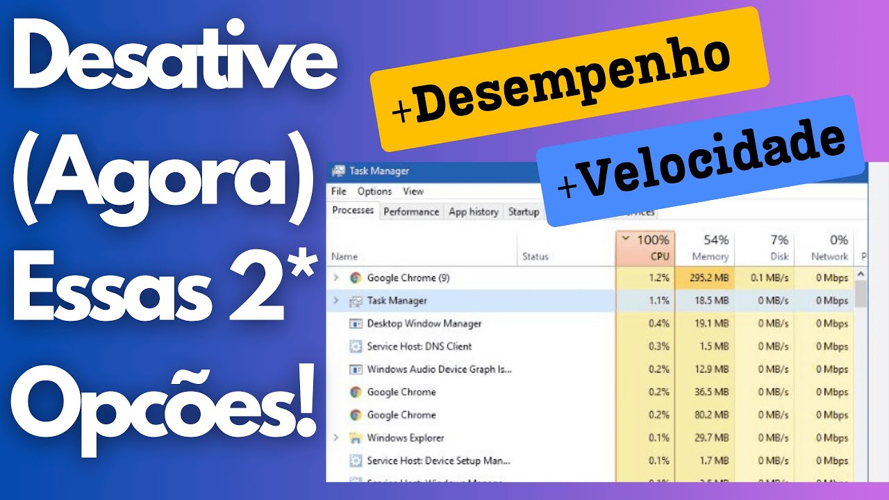 🚀DESATIVE ESSAS OPÇÕES E DEIXE SEU COMPUTADOR MAIS LEVE E RÁPIDO🚀
