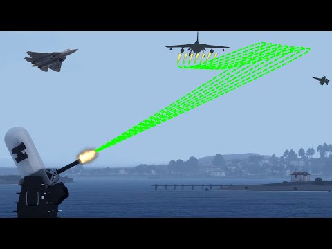 Ukrainian Air Defense System Shooting Down Incoming Fighter Plane - C-RAM - Phalanx CIWS - ArmA 3