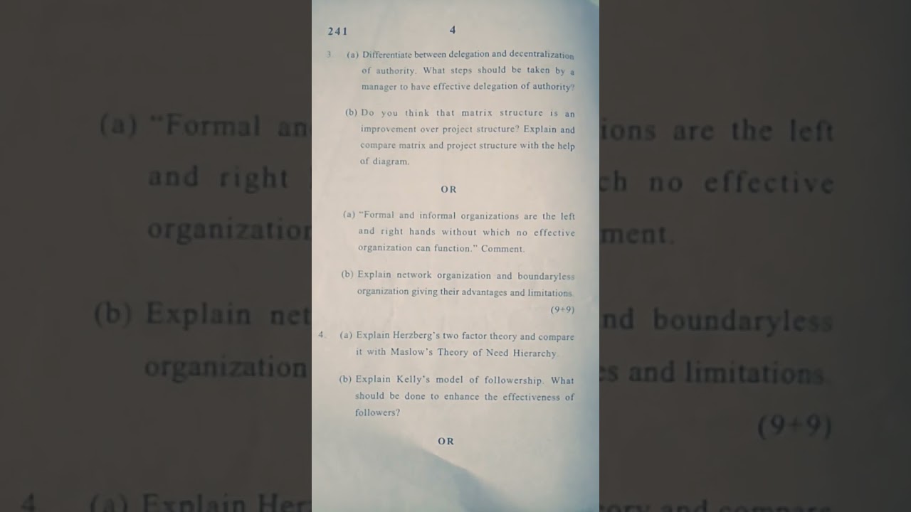 Management principles application// du sol semister 1 notes pyqs #officerias