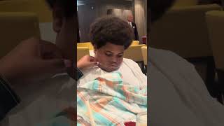 He’s all partied out!  #sleep #tired #dinner #out #toyalcaribbean #cruise  #UtophiaofTheseas 🚢