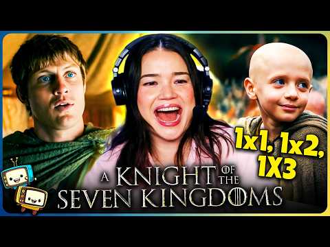 A KNIGHT OF THE SEVEN KINGDOMS 1x1, 1x2 & 1x3 Reaction! | Game of Thrones | HBO Max