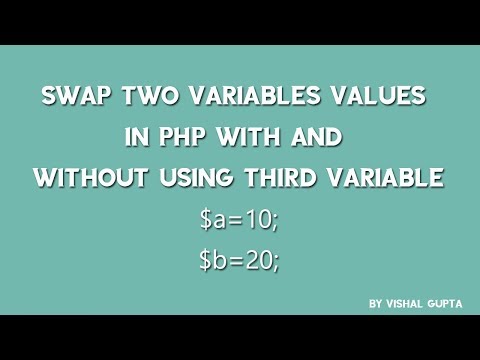 Swap two variables values in php with and without using third variable