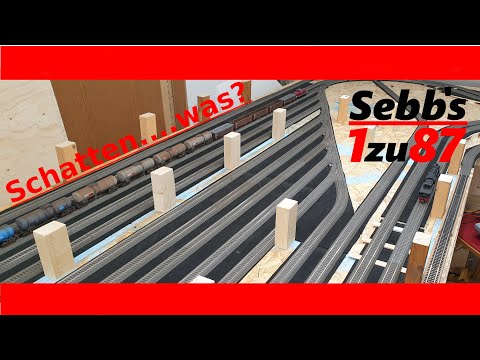 Our hidden yard (multiple track layouts, controlled with the Märklin CS 2) A bunch of tracks