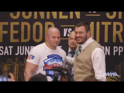 Fedor Emelianenko vs. Matt Mitrione Bellator 180 Staredown