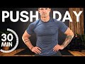 PUSH WORKOUT With DUMBBELLS At Home Chest Shoulders Triceps