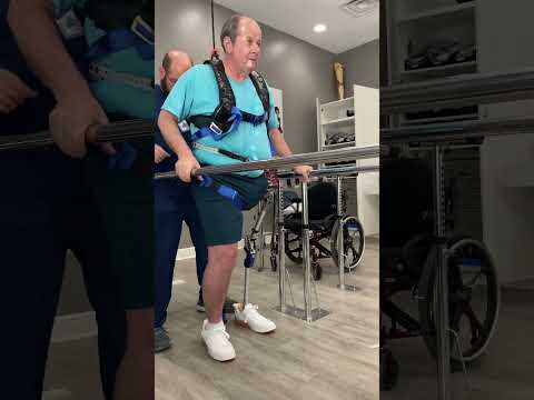 Hip disarticulation amputee walking for the first time. #short #viral #shortvideo #shorts #reels