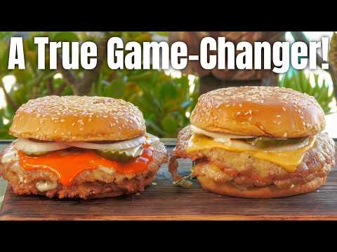 Chicken Thigh Smash Burgers Hack! As Good As Ground Beef! Skin-On Ground Chicken!