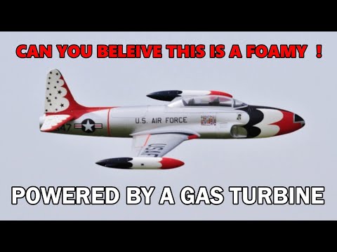 MAIDEN HSD JETS T-33 SHOOTING STAR (GAS TURBINE JET ENGINE IN AN EPO FOAM JET !)  DEENTHORPE - 2021