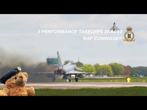 BEST 3 EUROFIGHTER TYPHOON Performance Takeoffs | UnrestricTED Climbs | RAF CONINGSBY 26.04.22